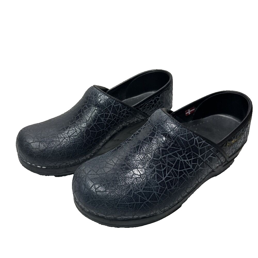 Sanita The Original Danish Clogs Womens Blue Mosaic Professional Slip On 39 /8.5